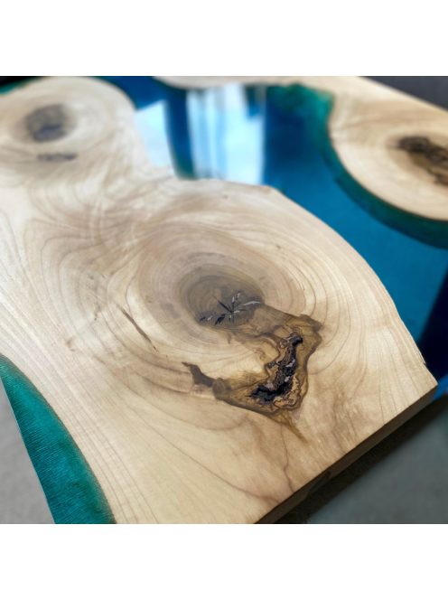 Theodore - tömörfa-epoxy műgyanta dohányzóasztal magnóliafából 90x60x45