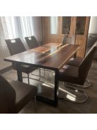 Fjordlandi Mike - 8 személyes tömörfa-epoxy műgyanta étkezőasztal 200x90x75